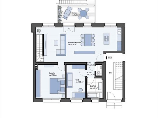 Aachen-Hörn: Exklusive ETW - Erstbezug - ca. 132 m² mit Garten in kernsaniertem 6- Familienhaus