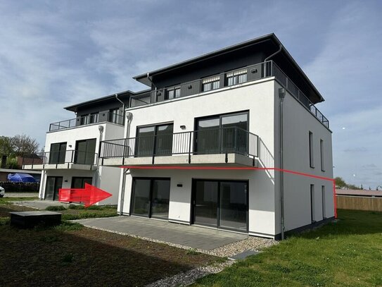 Erstbezug - hochwertig ausgestattetes 3-R-Appartement mit Terrasse & Tiefgarage an der Müritz (ca. 250 m)