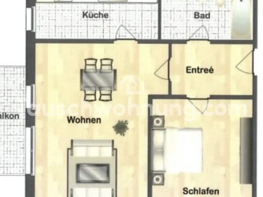 [TAUSCHWOHNUNG] 2-Zimmerwohnung Nähe Hauptbahnhof gegen größere