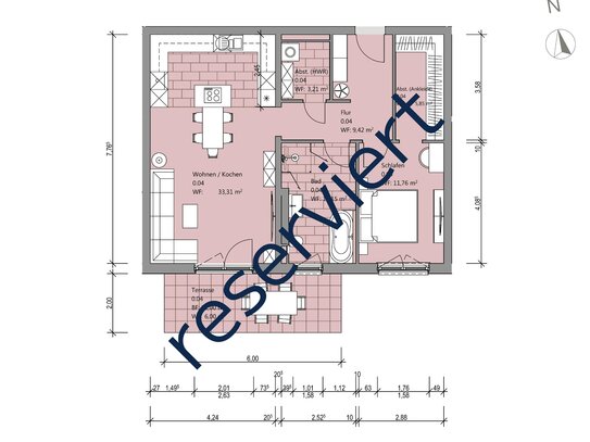 Zum Wohlfühlen ! Erdgeschosswohnung mit 2 Zimmern, Süd-Terrasse und Garten