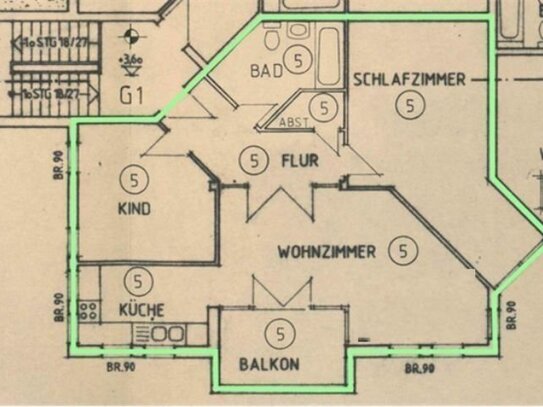 3-Zimmer-Wohnung mit Balkon