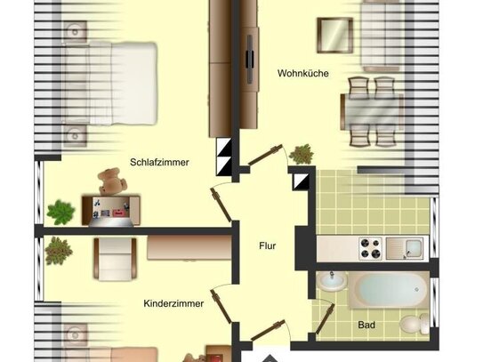 Neu im Angebot!! 3-Zimmer-Wohnung in der City schnappen, mit Neuen Bad und Laminat