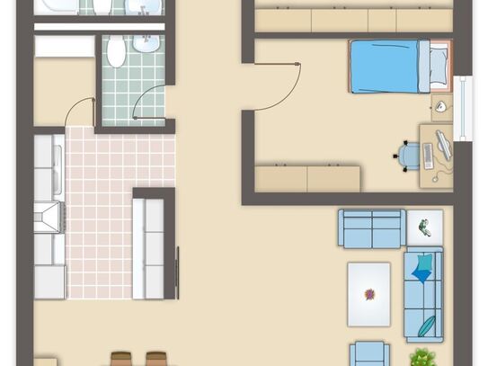 sofort bezugsfrei mit Fernblick! 3-Zimmer-Wohnung mit Balkon in Veitshöchheim