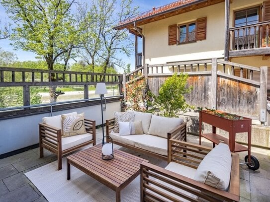 Terrassenwohnung mit Blick auf die Isar