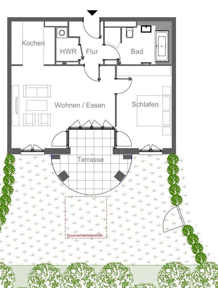2 Zimmer Neubau mit Garten in Dahlem - Photo 1
