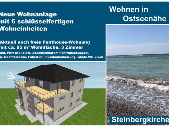 NEU ! Wohnen in Ostseenähe! Steinbergkirche, schlüsselfertige Penthouse-Wohnung