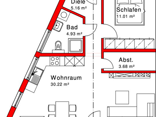 Exklusiver 58m² Neubau-Anbau an kernsaniertem Mehrfamilienhaus – Erstbezug!