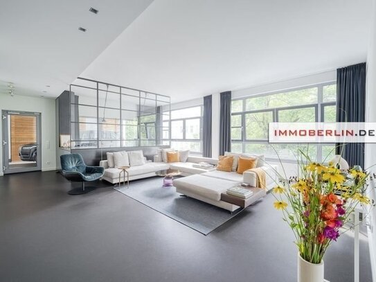 IMMOBERLIN.DE - Sensationelles CarLoft! Exquisite Wohnung mit Designambiente, Loggia, Kamin, Pkw-Stellplatz + Concierge