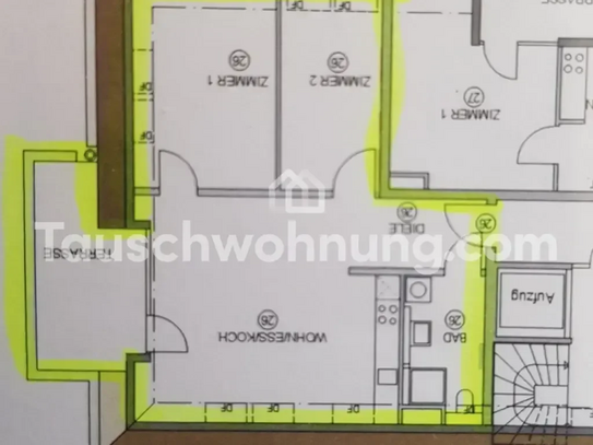 [TAUSCHWOHNUNG] Tauschen zentrumsnahe 3 Zimmerwohnung für 4-5 Zimmer