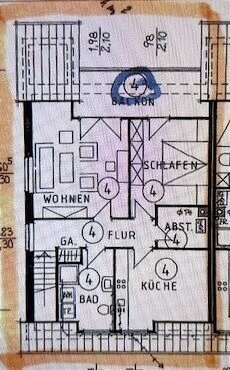 Lohe Rickelshof: Ruhige 2-Zimmer Wohnung mit Balkon und Garage