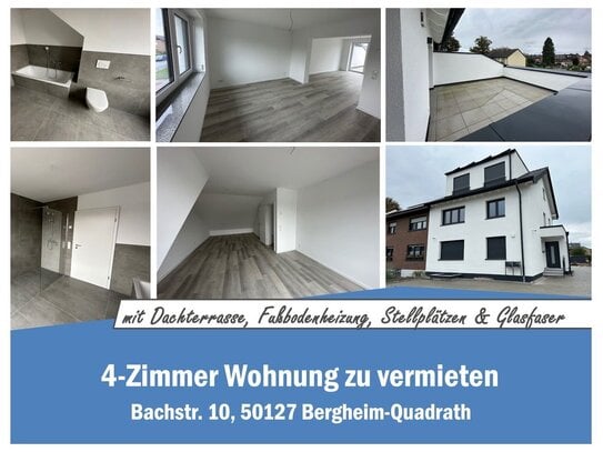 4-Zimmer-Neubau-Maisonette-Wohnung mit Dachterrasse, Fußbodenheizung, Stellplätzen & Glasfaser