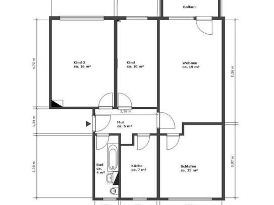 4-Raum-Wohnung im grünen Vetschau/Spreewald