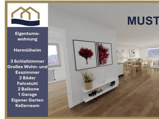 **Viel Platz für die ganze Familie** Großzügige Eigentumswohnung mit Blick über Hermülheim