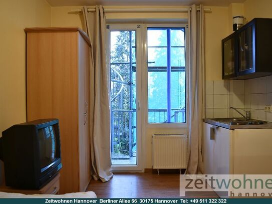 Kleefeld, Apartment mit Balkon, SAT TV und Internet, nur 10 Minuten ins Zentrum