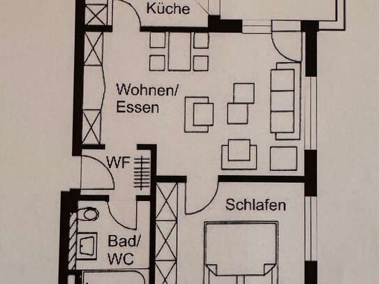 Schöne 2 Zimmer Wohnung in Ortsrandlage