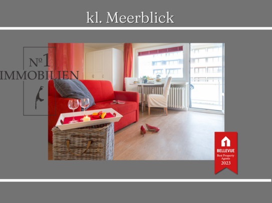 Kl. Meerblick, 3.OG, Ferienappartement in bester Strandlage