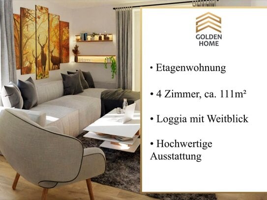 Hochwertig modernisierte 4-Zimmer-Wohnung mit Loggia und Weitblick