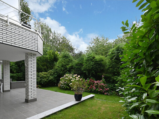 Moderne Erdgeschosswohnung mit XXL-Terrasse und hübschem Garten im Dortmunder Süden!