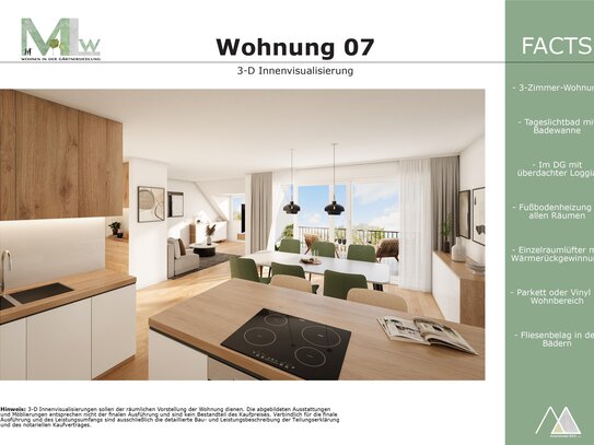 HIGHLIGHT MLW26 - Neubau 3-Zimmer-Wohnung in zentraler Lage in Bamberg mit 83 qm