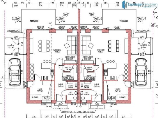 Doppelhaushälfte - KFW 40 EE - 550 m² Grundstück - 119 m² Wohnfläche