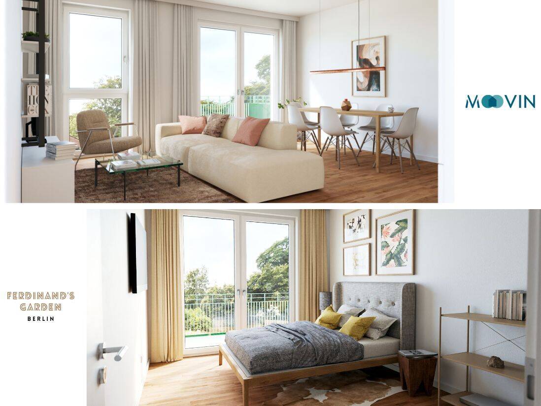 FAMILIENTRAUM: Weitläufige 5-Zimmer-Wohnung mit 3 BALKONEN, 2 BÄDERN und EBK im Neubauquartier 'Ferdinand's Garden' - Photo 1