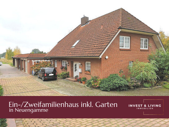 Ein-/Zweifamilienhaus mit großem, grünen Garten & Bebauung einer landwirtschaftlichen Fläche