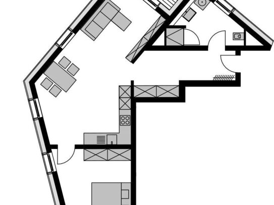 Großzügige 2-Zimmer Wohnung mit eigenem Balkon