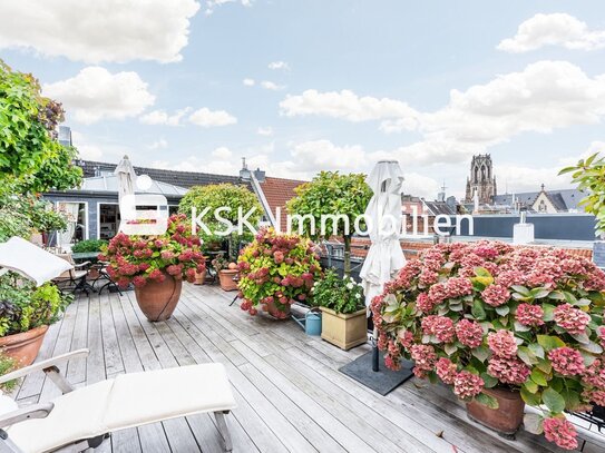 Für Kapitalanleger oder Selbstnutzer - Außergewöhnliche Altbau-Wohnung mit Dachterrasse im Agnesviertel!