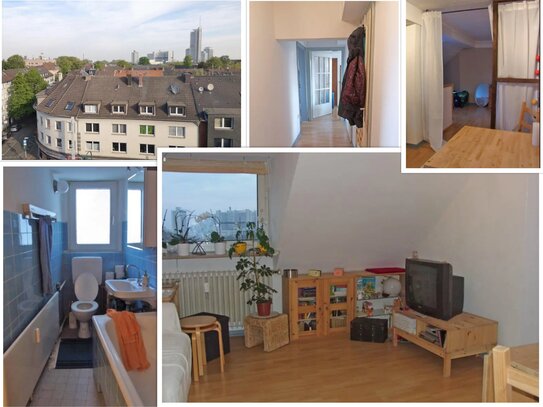 Blick über Essen! Zentrale 2-Raum-Dachgeschoss-Wohnung zum Wohlfühlen