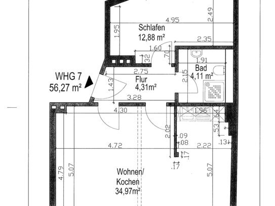 Langendorder Straße 12 - 2-Raum-Wohnung im 2.OG