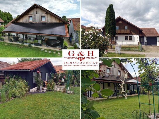 ***Geräumiges Einfamilienhaus mit PV-Anlage und Garage in ruhiger Siedlungslage*** Schöner Gartenbereich mit zwei Garte…