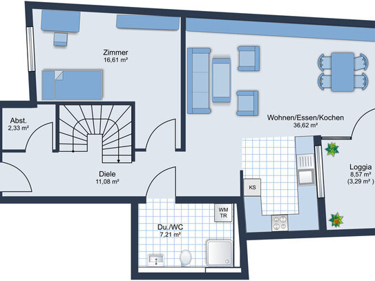 Exklusiver Neubau in Blankenloch, Haupstr., 4-5 Zi. 139 qm Mais. Loggia, Balkon, Aufzug, 2 TG Plätze