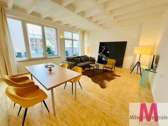 MÖBLIERTE Stylisches Loft mit Terrasse und Stellplatz