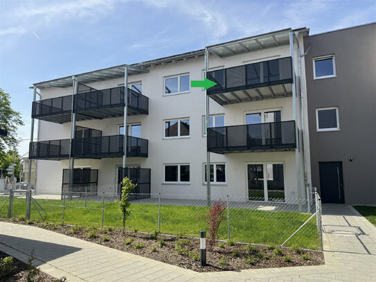 Helle 3-Zimmer-Neubauwohnung im 2. OG mit großem Balkon in zentraler Lage in Mengkofen