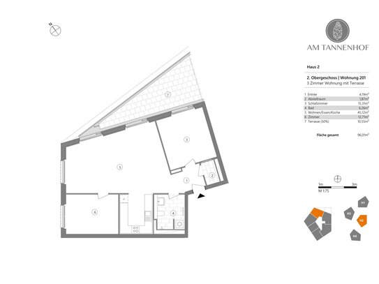 3-Zimmer-Wohntraum mit Dachterrasse, Keller und Tiefgaragenstellplatz