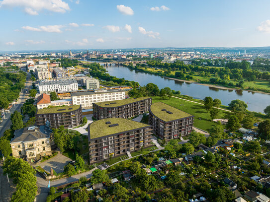 ++Exclusive, tolle 2-Raumwohnung mit direktem Blick auf die Elbe als Erstbezug sucht neuen MIeter!++