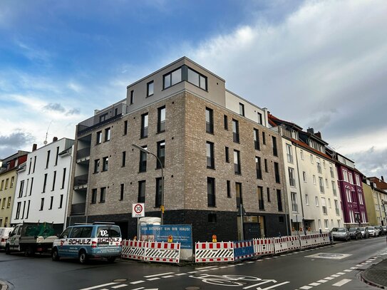 Neubauwohnung mit Blick in den Innenhof in der vorderen Wüste