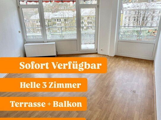 Helle 3-Zimmer-Wohnung mit Terrasse und Balkon auf 70 m²"