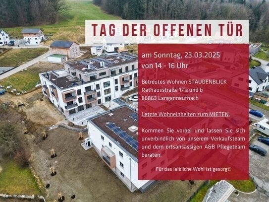 BETREUTES WOHNEN NEUBAU - 2-ZKB Wohnung mit Blick ins Grüne in Langenneufnach zu mieten