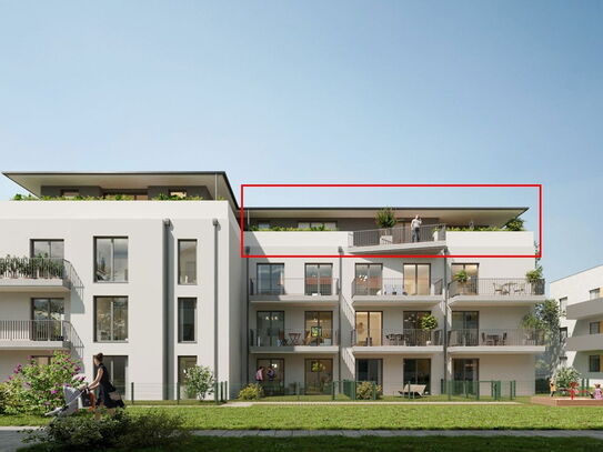 NEUBAU: Traumhafte 3-Zimmer Penthouse-Wohnung inkl. 61 m²- großer Dachterrasse (WHG 24)