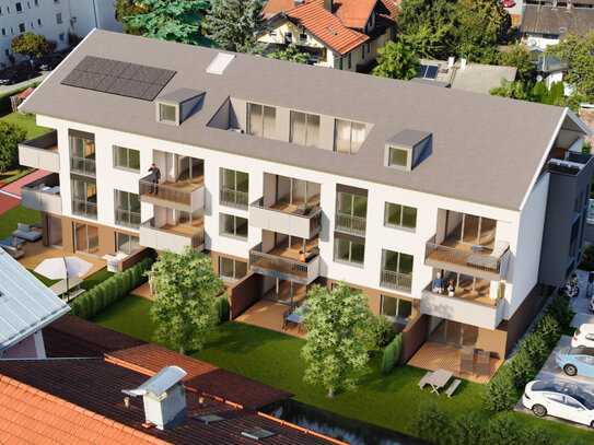 Neubauprojekt: Dachgeschoss-Wohnung mit ca. 24 m² Dachterrasse nach Süden