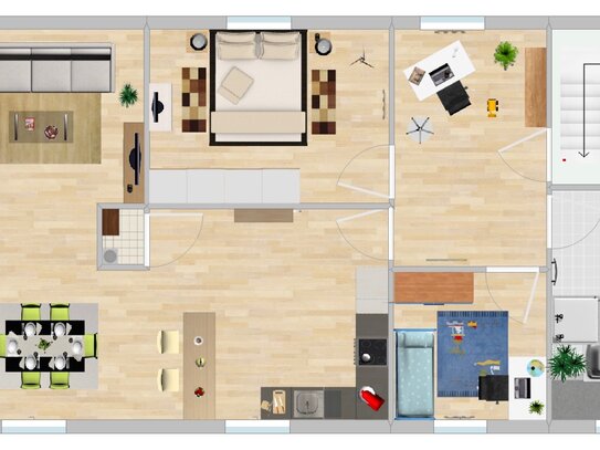 Sonnige 3,5 Zi-Wohnung 85 m² mit EBK & Garage in Schönaich