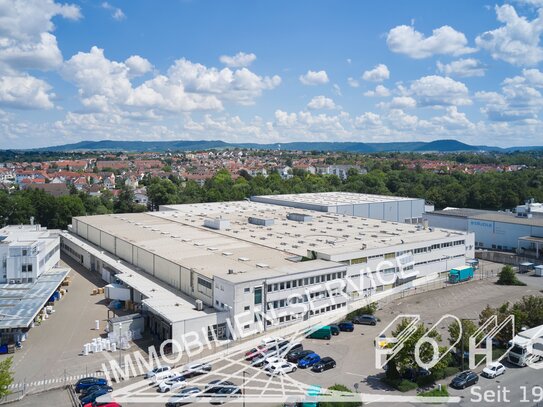 Produktionsfläche (HALLE) mit 5.055,5 m² im E G (Höhe 8 m) mit 2 Rolltore + Büroanteil in 74613 Öhringen Bad.-Württ. ...