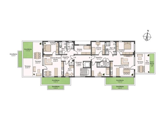 Familienglück: 4,5 Zimmerwohnung Wohnung Nr. 11 im DG