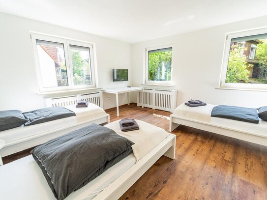 5-Zimmerwohnung mit TV, Internet, Küche, Dusche/Wc, Waschmaschine, Trockner und Stellplatz