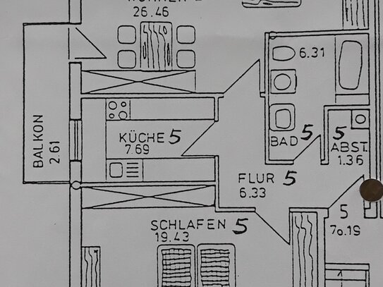 2 Zimmer Wohnung, Kitzingen Nähe Krankenhaus