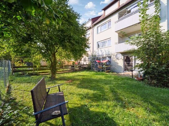 Renovierungsbedürftige 3-Zimmer-Gartengeschoss-Wohnung in Münster, direkt am Neckar