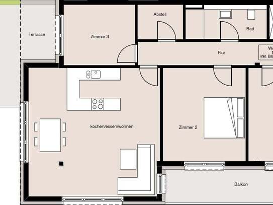 Moderne 4-Zimmer Etagenwohnung in Schlitz (Wohnung 1.1)