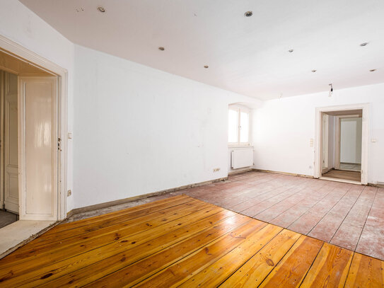 4-Zimmer-Rohbau mit Altbaucharme & Balkon zum Innenhof