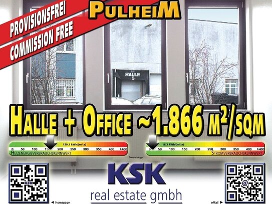 Verkehrsgünstige Lage, Halle ~1.580 m²/sqm + Office ~286 m²/sqm, Convenient location